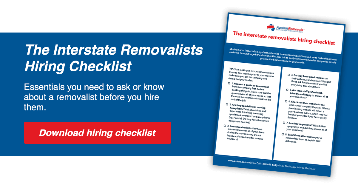 Download the interstate removalists hiring checklist